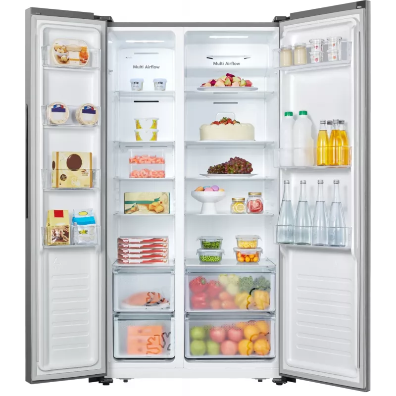 Hisense RS677N4ACC Side-by-Side-Kühlschrank Freistehend 519 L Edelstahl