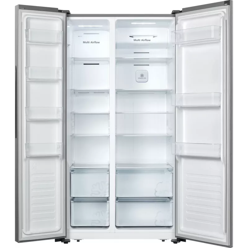 Hisense RS677N4ACC Side-by-Side-Kühlschrank Freistehend 519 L Edelstahl