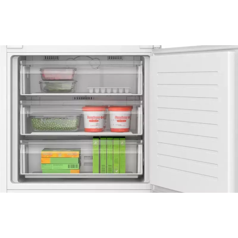 Einbau-Kühl-Gefrierkombination Bosch KBN96NSE0 — 383 L gesamt, 285 L Kühlen, 98 L Gefrieren, NoFrost, wechselbarer Türanschlag, 34 dB, weiß