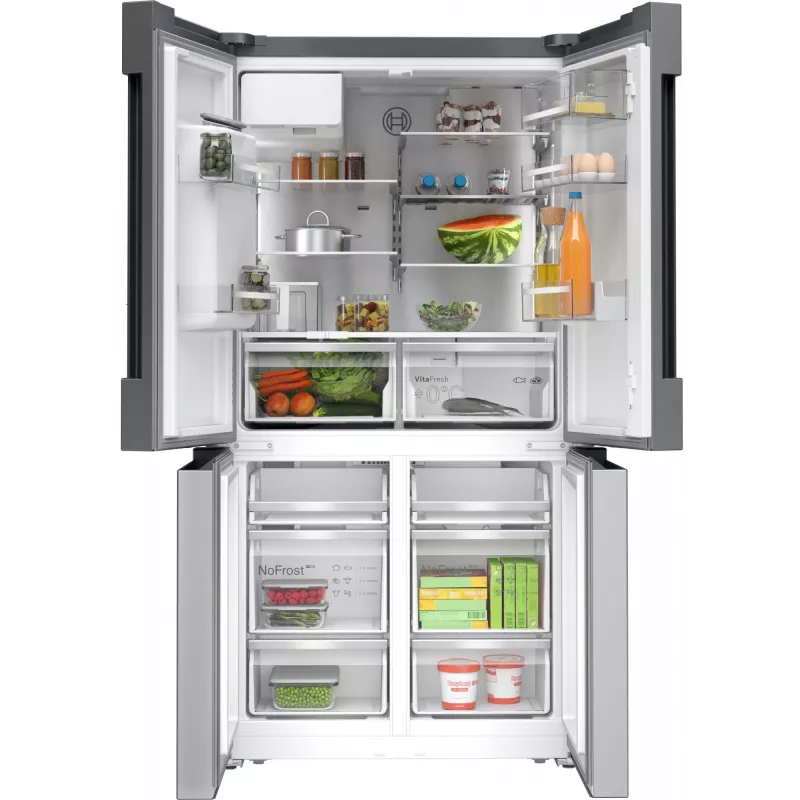 Bosch Serie 6 KFI96APEA Side-by-Side-Kühlschrank Freistehend 574 L Edelstahl gebürstet