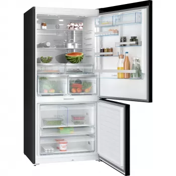 Bosch Serie 8 KGP86AXB0N Kühl-Gefrierkombination Freistehend 621 L Schwarz, Edelstahl