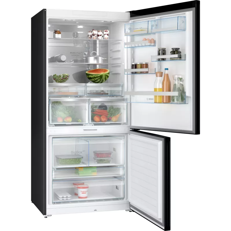 Bosch Serie 8 KGP86AXB0N Kühl-Gefrierkombination Freistehend 621 L Schwarz, Edelstahl
