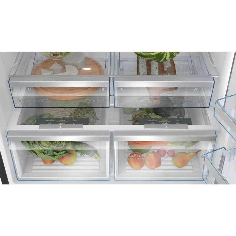 Bosch Serie 8 KGP86AXB0N Kühl-Gefrierkombination Freistehend 621 L Schwarz, Edelstahl