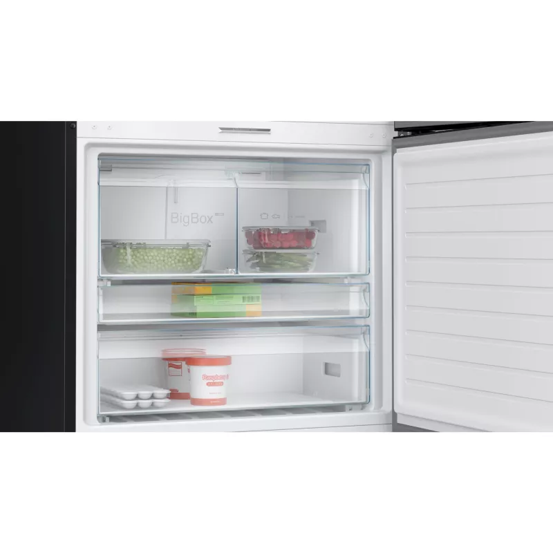 Bosch Serie 8 KGP86AXB0N Kühl-Gefrierkombination Freistehend 621 L Schwarz, Edelstahl
