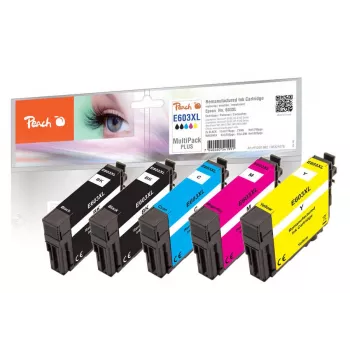 Peach PI200-862 Tintenpatrone 5 Stk. Kompatibel Hohe (XL) Reichweite Schwarz, Cyan, Magenta, Gelb