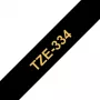 Labelband Brother TZE334 12 mm Gold auf Schwarz