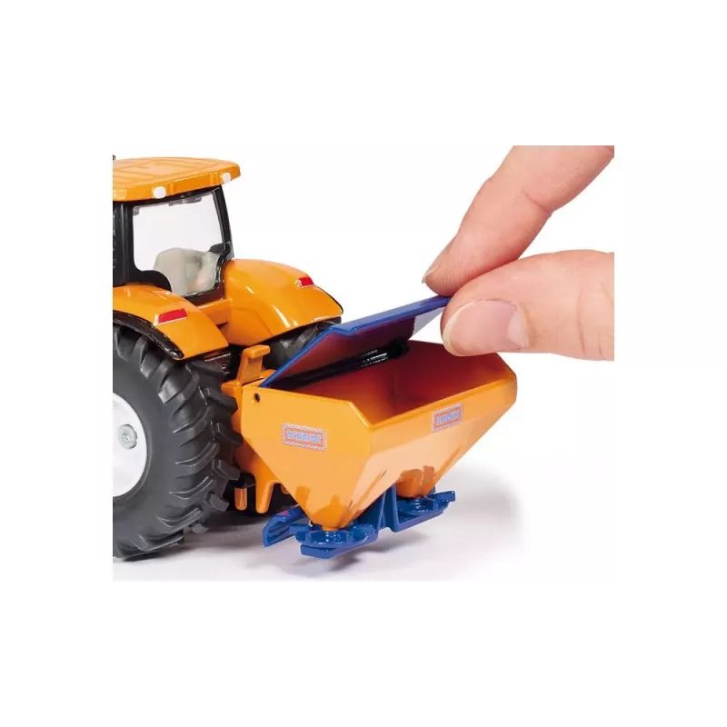 Siku Traktor mit Räumschild und Salzstreuer, Traktormodell, Vormontiert, 1:50, Metall, Kunststoff, 3 Jahr(e), Schwarz, Blau, Orange