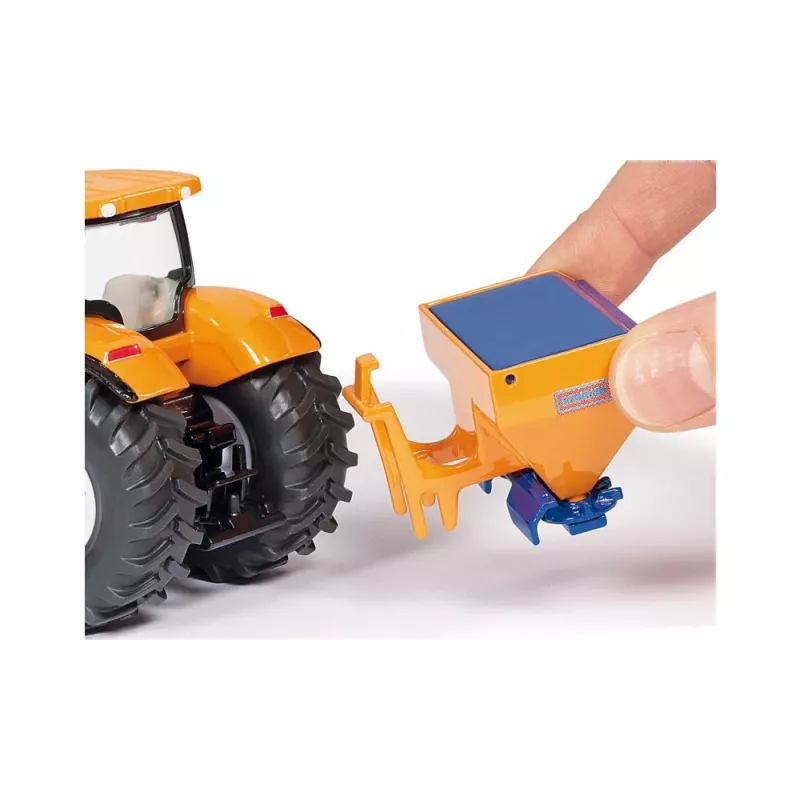 Siku Traktor mit Räumschild und Salzstreuer, Traktormodell, Vormontiert, 1:50, Metall, Kunststoff, 3 Jahr(e), Schwarz, Blau, Orange