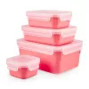 EMSA Clip & Close Rechteckiges Set Coral 4 Stk.