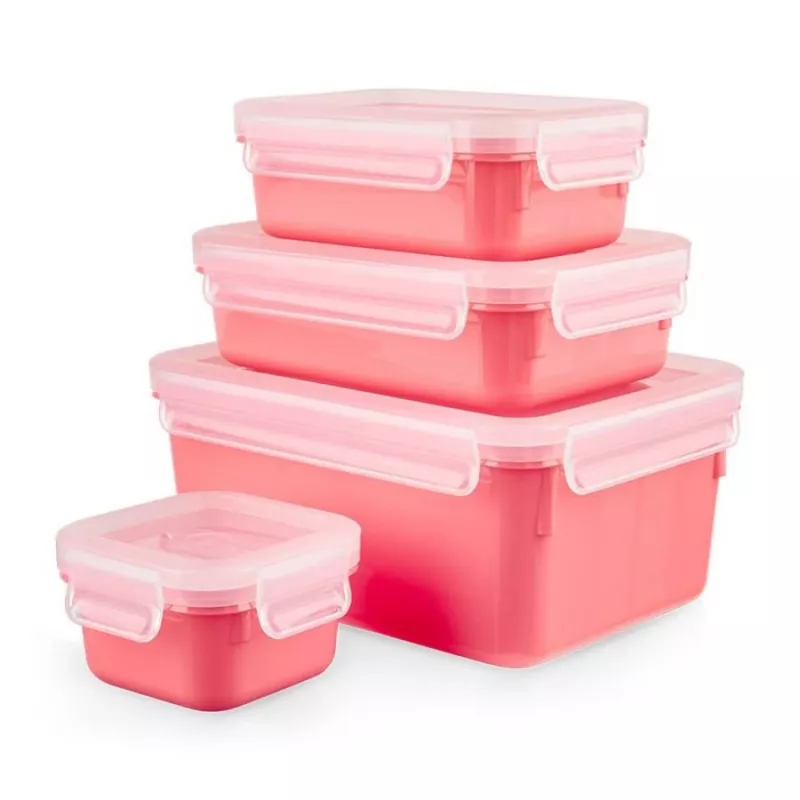 EMSA Clip & Close Rechteckiges Set Coral 4 Stk.