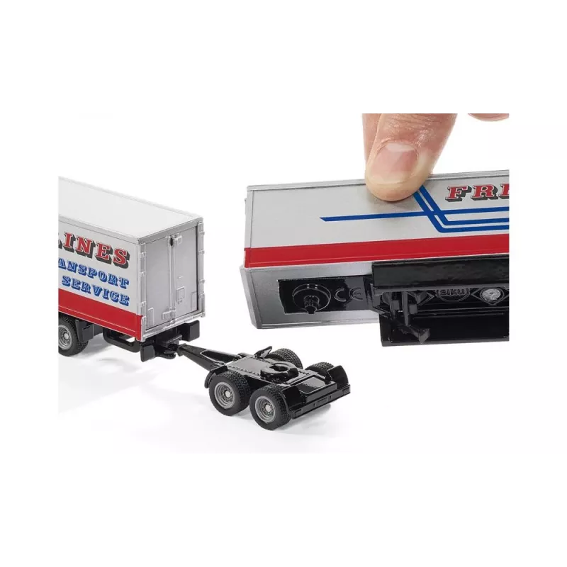 Siku Road Train, Straßenzugmodell, Vormontiert, 1:87, Metall, Kunststoff, 3 Jahr(e), Blau, Rot, Weiß