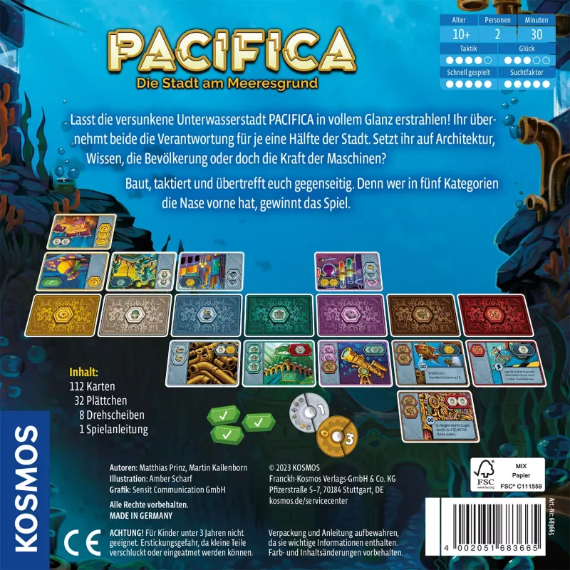 Kosmos Pacifica Brettspiel Reise/Abenteuer