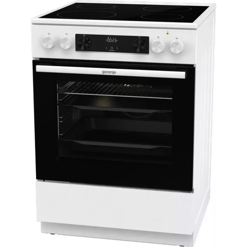 Gorenje GEC6C40WD Freistehender Herd Elektro-Keramikkochfeld Schwarz, Weiß
