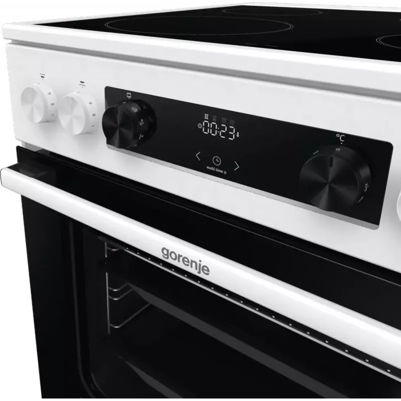 Gorenje GEC6C40WD Freistehender Herd Elektro-Keramikkochfeld Schwarz, Weiß