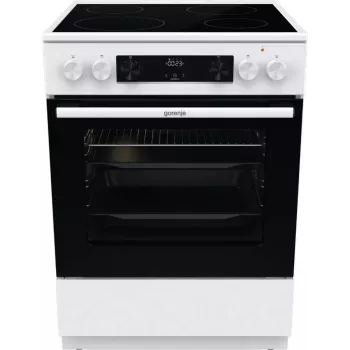 Gorenje GEC6C40WD Freistehender Herd Elektro-Keramikkochfeld Schwarz, Weiß