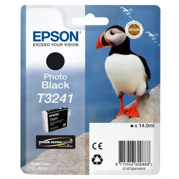 Epson T3241 Photo Schwarz, Fotoschwarz, farbstoffbasierte Tinte, 14 ml, 1 Stk., 4200 Seiten