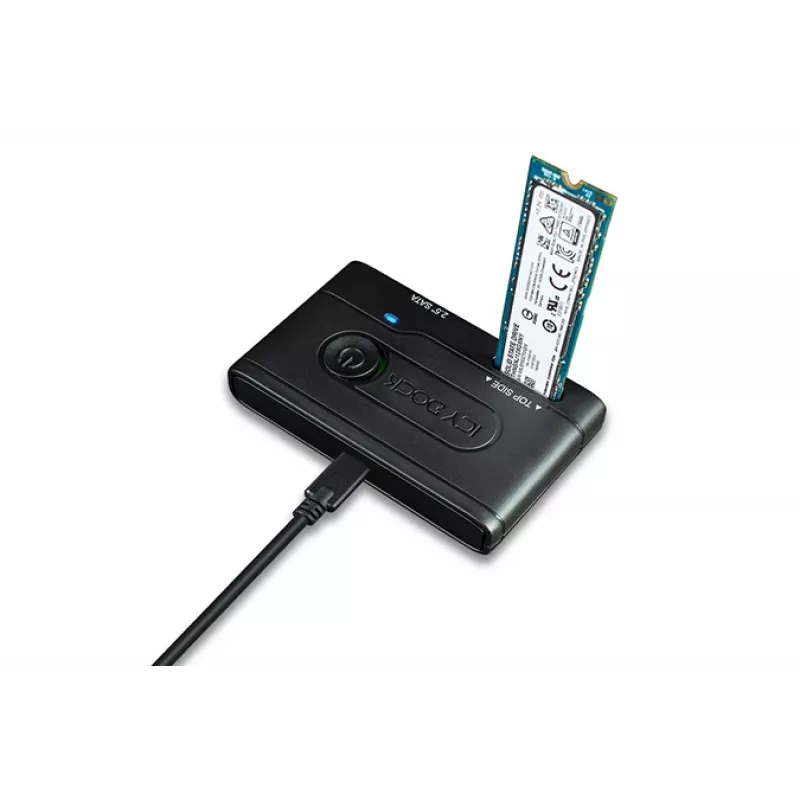 ICY BOX Ez-Adapter - 2,5 Zoll & M.2 SATA Festplatte/SSD auf USB 3.2 Gen 1 Adapter