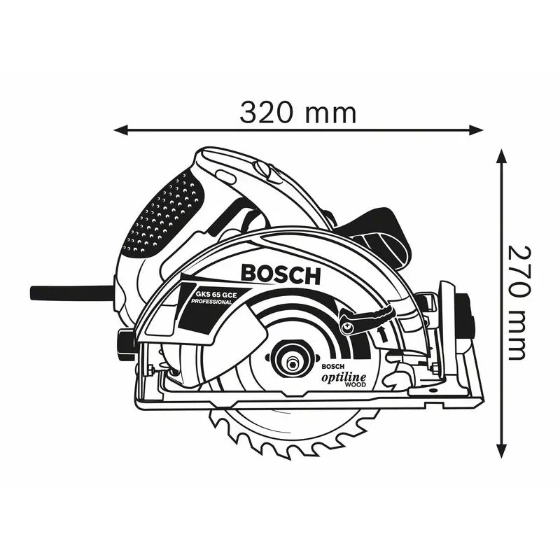 Bosch 0 601 668 901 Handkreissäge 19 cm 5000 U/min 1800 W