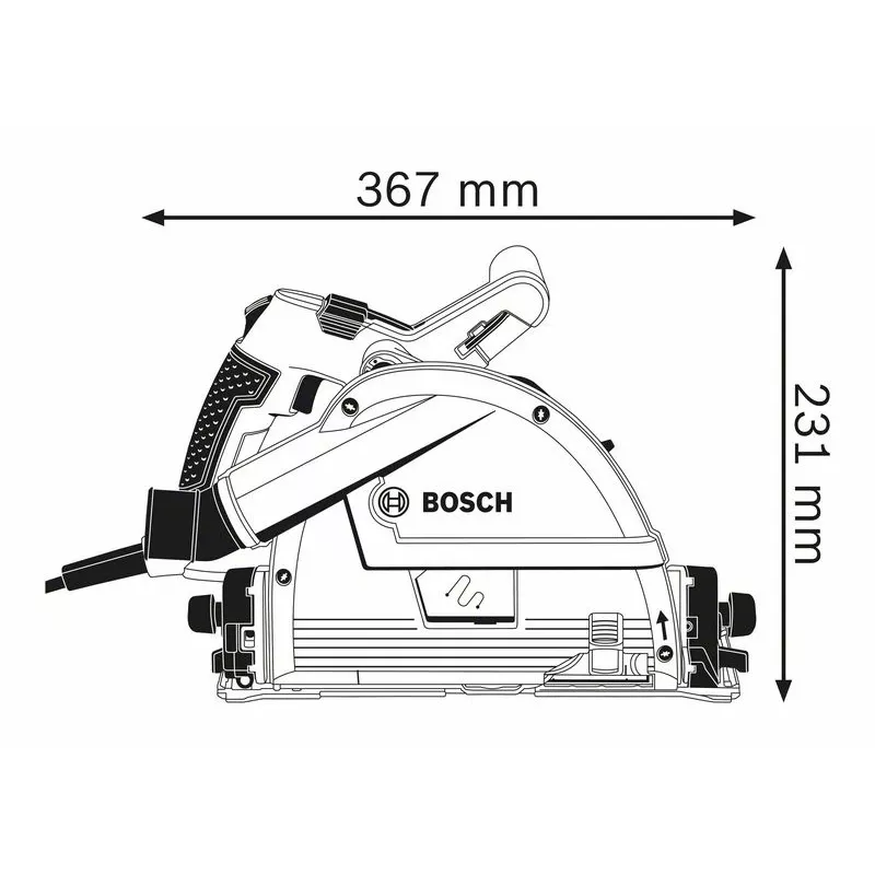 Bosch 0 601 675 001 Handkreissäge 16,5 cm 6250 U/min 1400 W