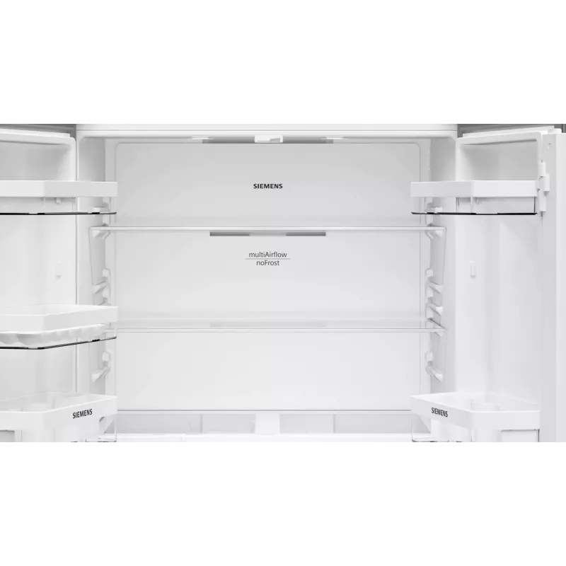 Siemens iQ300 KF96NVPEA Side-by-Side-Kühlschrank Freistehend 605 L Silber