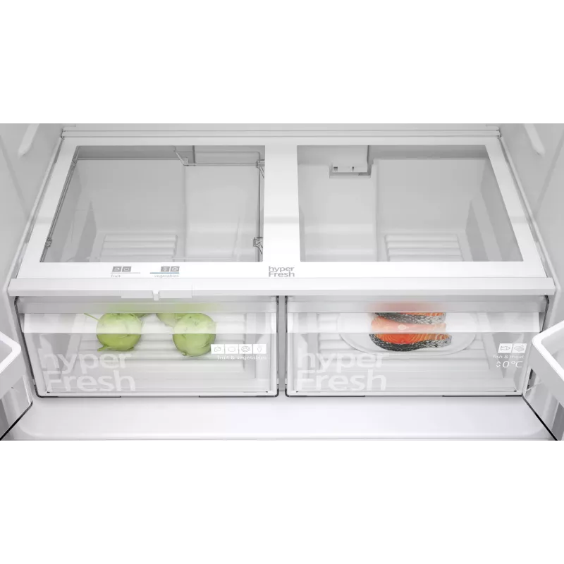 Siemens iQ300 KF96NVPEA Side-by-Side-Kühlschrank Freistehend 605 L Silber