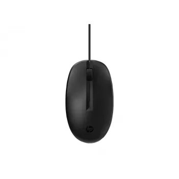 HP 128 Laser Kabel-Maus, beidhändig, Laser, USB Typ-A, 1200 DPI, Schwarz