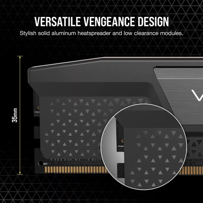 CORSAIR Speicher 32 GB (2x 16 GB) DDR5 DRAM 6000 MT/s CL38 Speicher-Kit Vengeance Schwarz