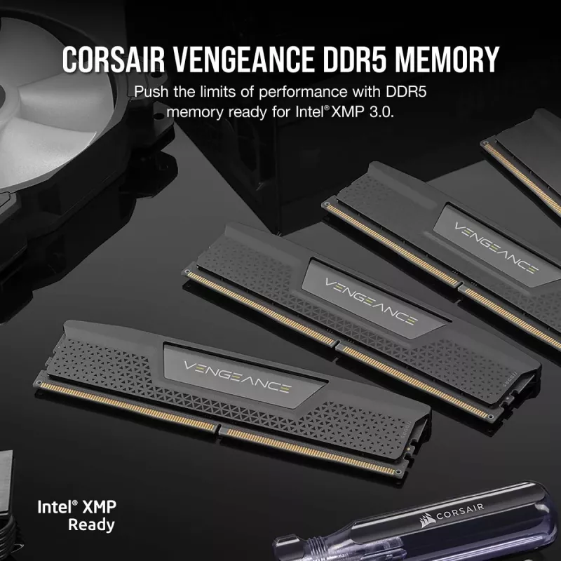CORSAIR Speicher 32 GB (2x 16 GB) DDR5 DRAM 6000 MT/s CL38 Speicher-Kit Vengeance Schwarz
