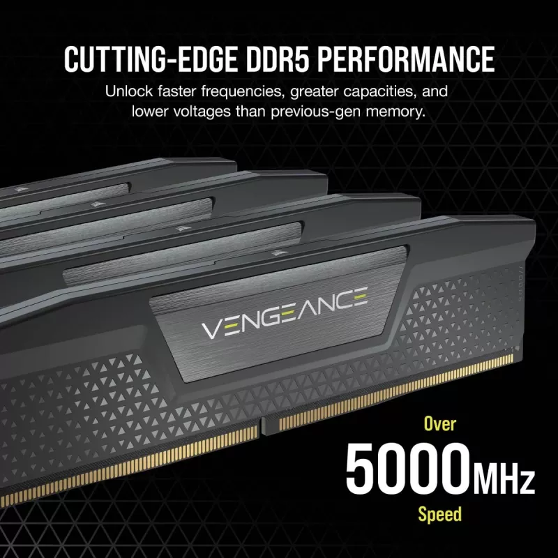 CORSAIR Speicher 32 GB (2x 16 GB) DDR5 DRAM 6000 MT/s CL38 Speicher-Kit Vengeance Schwarz