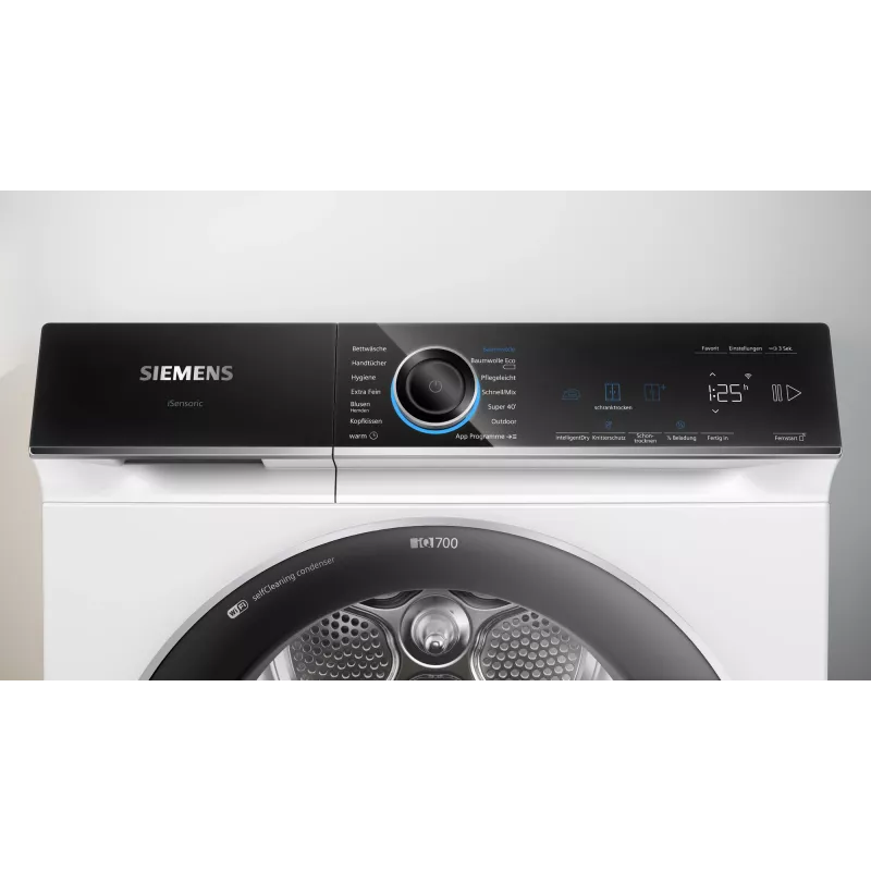 Siemens iQ700 WQ45B2B40 Wärmepumpentrockner Freistehend Frontlader 9 kg Weiß
