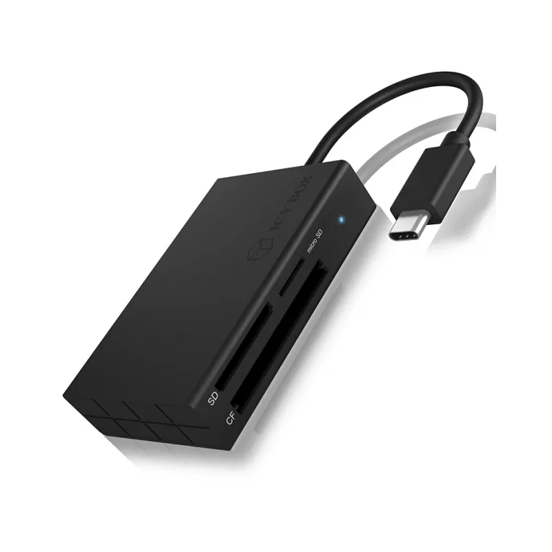 ICY BOX IB-CR401-C3 Kartenleser USB 3.2 Gen 1 (3.1 Gen 1) Type-C Schwarz