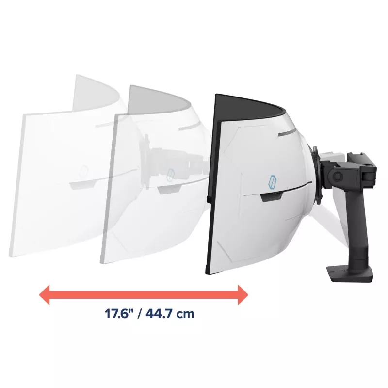 ERGOTRON HX Tisch-Monitorarm mit VHD-Schwenkneigung – mattschwarz
