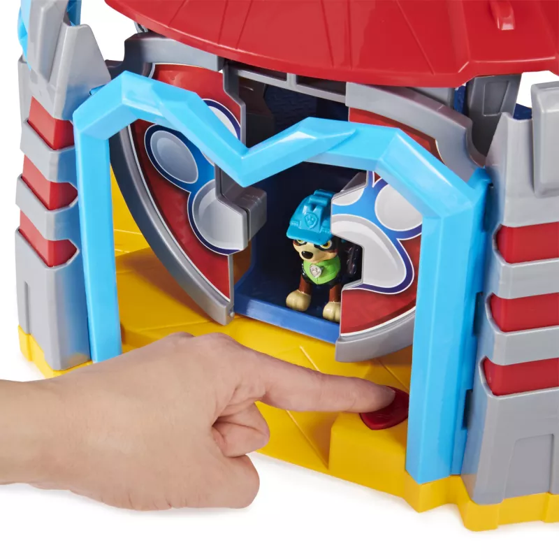 PAW Patrol , Dino Rescue HQ Spielset mit Geräuschen und exklusiver Rex-Figur und Fahrzeug
