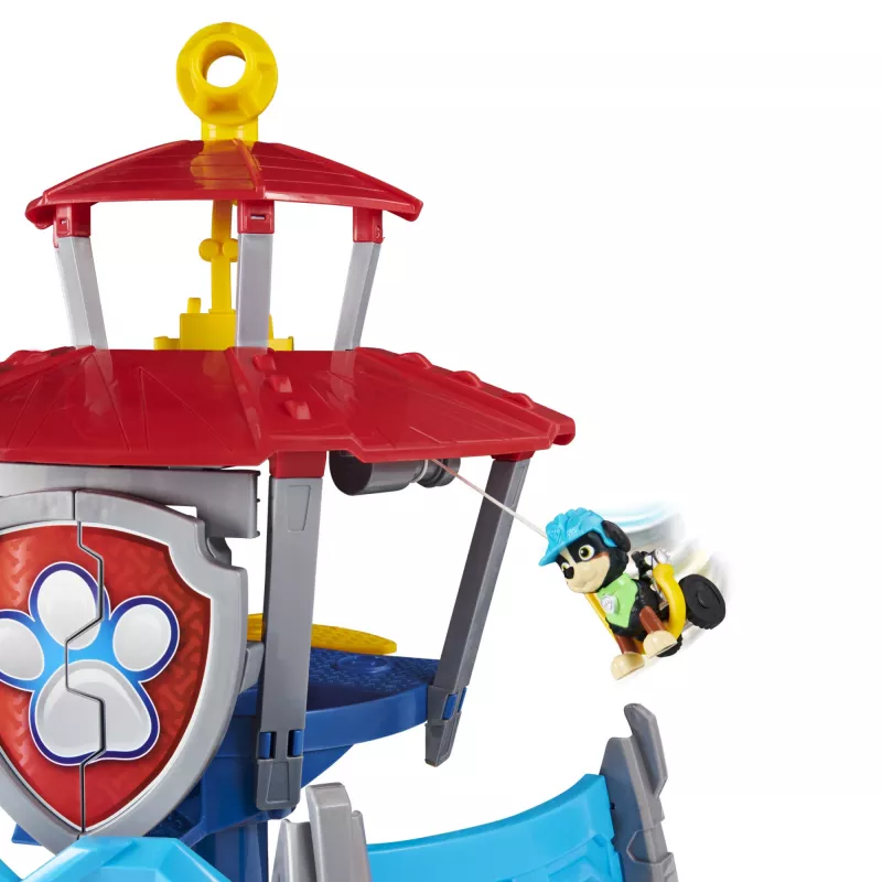 PAW Patrol , Dino Rescue HQ Spielset mit Geräuschen und exklusiver Rex-Figur und Fahrzeug