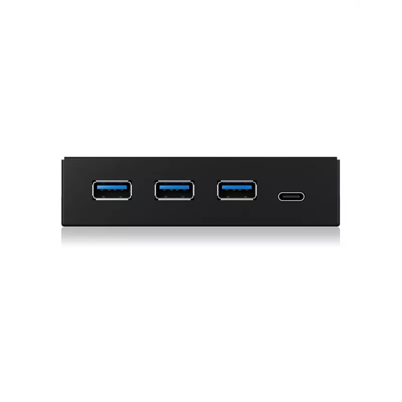 USB Hub ICY BOX IB-HUB1418-i3 — GL3520/ASM1543 Chipsatz, schwarz, 101×137×25 mm