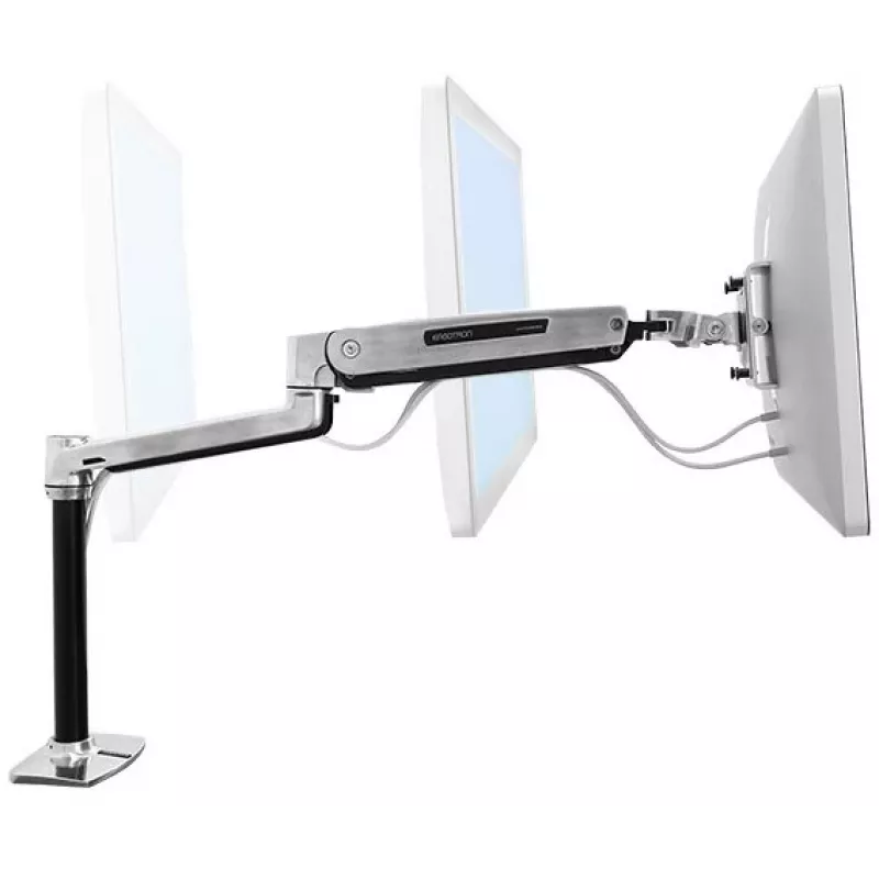 ERGOTRON Lx Hd Sitz-Steh-Tischhalterung LCD-Arm (poliertes Aluminium)