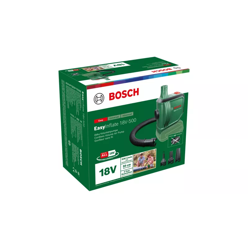 Bosch EasyInflate 18V-500 elektrische Luftpumpe 0,03 bar 530 l/min
