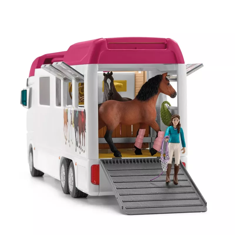 schleich HORSE CLUB Pferdetransporter, Gebäude, Camping, Pferdestall, Pferde, Reitturnier, 5 Jahr(e), Mehrfarbig, Kunststoff