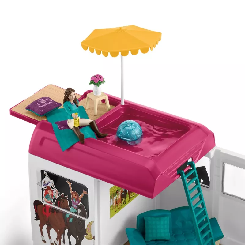 schleich HORSE CLUB Pferdetransporter, Gebäude, Camping, Pferdestall, Pferde, Reitturnier, 5 Jahr(e), Mehrfarbig, Kunststoff