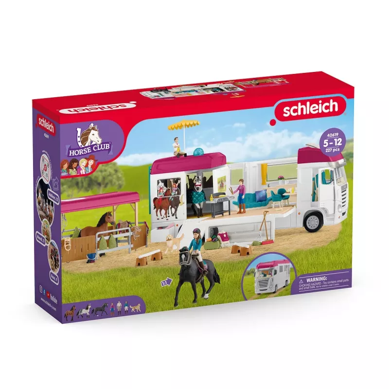 schleich HORSE CLUB Pferdetransporter, Gebäude, Camping, Pferdestall, Pferde, Reitturnier, 5 Jahr(e), Mehrfarbig, Kunststoff