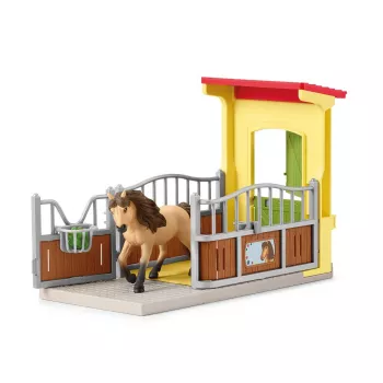 schleich FARM WORLD Pony Box mit Islandpferde-Hengst, Bauernhof, Gebäude, Bauernhoftiere / Bauernhofspielzeug, Pferdestall, Pferde, 3 Jahr(e), Mehrfarbig