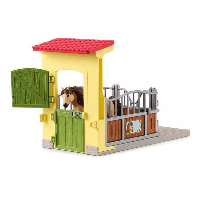 schleich FARM WORLD Pony Box mit Islandpferde-Hengst, Bauernhof, Gebäude, Bauernhoftiere / Bauernhofspielzeug, Pferdestall, Pferde, 3 Jahr(e), Mehrfarbig