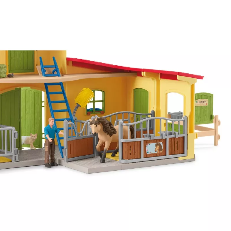 schleich FARM WORLD Pony Box mit Islandpferde-Hengst, Bauernhof, Gebäude, Bauernhoftiere / Bauernhofspielzeug, Pferdestall, Pferde, 3 Jahr(e), Mehrfarbig