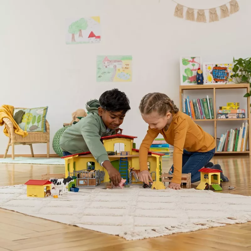 schleich BAUERNHOF-WELT Großer Bauernhof mit Tieren und Zubehör, Bauernhof, 3 Jahr(e), Mehrfarbig, Kunststoff