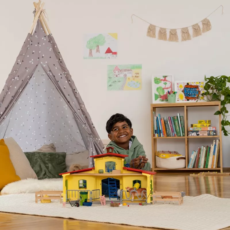 schleich BAUERNHOF-WELT Großer Bauernhof mit Tieren und Zubehör, Bauernhof, 3 Jahr(e), Mehrfarbig, Kunststoff