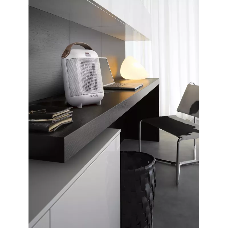 De’Longhi Capsule HFX30C18.IW Innenbereich Braun, Weiß 1800 W Ventilator-Elektroheizung