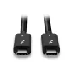 Lindy 1m Thunderbolt 4 Kabel, 40 Gbit/s, passiv, Stecker, Stecker, 1 m, 40 Gbit/s, Schwarz, Nickel/Gold
