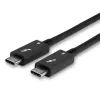 Lindy 1m Thunderbolt 4 Kabel, 40 Gbit/s, passiv, Stecker, Stecker, 1 m, 40 Gbit/s, Schwarz, Nickel/Gold