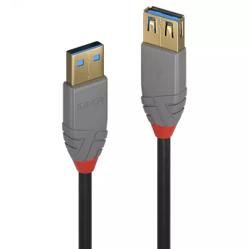 Lindy 3m USB 3.2 Typ A Verlängerungskabel, 5Gbps, Anthra Line, 3 m, USB A, USB A, USB 3.2 Gen 1 (3.1 Gen 1), 5 Gbit/s, Schwarz