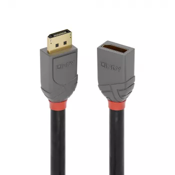 Lindy 1m DisplayPort 1.4 Verlängerungskabel, Anthra Line, 1 m, DisplayPort, DisplayPort, Stecker, Buchse, 7680 x 4320 Pixel